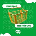 Ver imagem 5 de Carrinho De Supermercado Preto 2 Cesto 25 Litros Verde - Siris