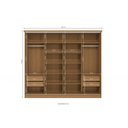 Ver imagem 4 de Guarda Roupa 4 Portas de Correr 4 Gavetas Kappesberg Marrom/Canela/Macadâmia