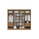Ver imagem 3 de Guarda Roupa 4 Portas de Correr 4 Gavetas Kappesberg Marrom/Canela/Macadâmia