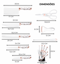 Ver imagem 2 de Kit de Facas Marmorizado com Acabamento Rose Gold 9 Peças