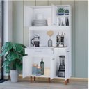 Ver imagem 2 de Armário de Cozinha Compacto 5 Portas e 1 Gaveta Multiuso Organizador