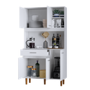 Ver imagem 5 de Armário de Cozinha Compacto 5 Portas e 1 Gaveta Multiuso Organizador