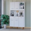 Ver imagem 1 de Armário de Cozinha Compacto 5 Portas e 1 Gaveta Multiuso Organizador