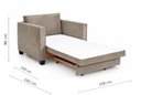 Ver imagem 3 de Sofá Cama Solteiro 100 cm Veludo Fusion Yescasa
