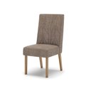 Ver imagem 6 de Conjunto Sala Jantar Letícia Mesa 160 cm Canto Reto com Vidro 6 Cadeiras Espresso Móveis Off White/Nature/Linho