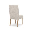 Ver imagem 7 de Conjunto Sala Jantar Letícia Mesa 160 cm Canto Arredondado com Vidro 6 Cadeiras Espresso Móveis Off White/Nature/Linho