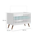 Ver imagem 3 de Berço Mini Cama Q Encanto Retro Branco - Qmovi