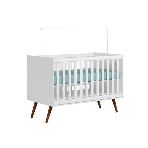 Berço Mini Cama Q Encanto Retro Branco - Qmovi