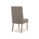 Ver imagem 7 de Conjunto Sala Jantar Letícia Mesa 160 cm Canto Arredondado com Vidro 6 Cadeiras Espresso Móveis Off White/Nature/Marrom Amêndoa