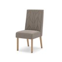 Ver imagem 6 de Conjunto Sala Jantar Letícia Mesa 160 cm Canto Arredondado com Vidro 6 Cadeiras Espresso Móveis Off White/Nature/Marrom Amêndoa