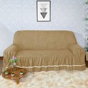Ver imagem 1 de Kit Capas para Sofa 2 Lugares Dalila Suede Caramelo Premium