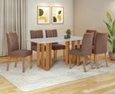 Ver mais imagens de Conjunto Sala de Jantar Mesa Téssera 170 Tampo Vidro Off White com 6 Cadeiras Téssera - Lopas Amendo