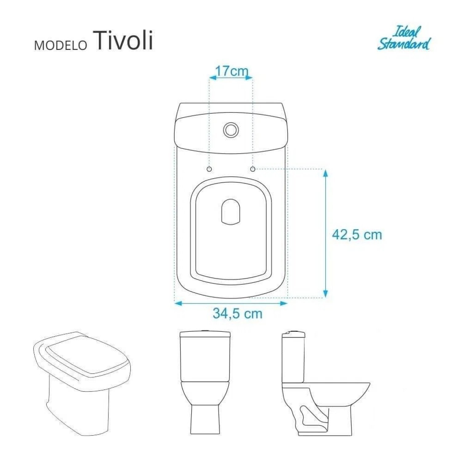 Assento Sanitário Poliéster Para Louça Tivoli (Ideal Standard) Aço Bone Sedile - 5