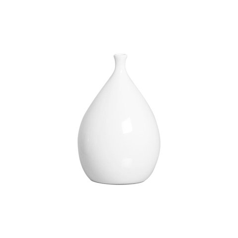 Vaso Decorativo de Mesa Pequeno Garrafa Mimo Branca 20x14 cm