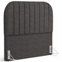 Ver imagem 2 de Cabeceira Cama Box King Estofada Orgânica 195cm Alice W01 Linho Cinza Escuro - Lyam Decor