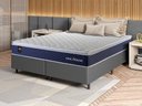 Ver imagem 1 de Conjunto Cama Box Queen c/ Molas Ensacadas Lagras Cinza 158x198x66
