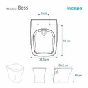 Ver imagem 5 de Assento Sanitário Poliéster Para Louça Boss (Incepa) Super Luxo Croma Sedile
