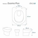 Ver imagem 5 de Assento Sanitário Poliéster Para Louça Duomo Plus (Deca) Aço Sedile