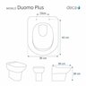 Assento Sanitário Poliéster Para Louça Duomo Plus (Deca) Aço Sedile - 5