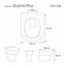 Ver imagem 5 de Assento Sanitário Poliéster Para Louça Duomo Plus (Deca) Aço Sedile