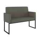 Ver imagem 2 de Kit Sofá 2 Lugares + 2 Poltronas para Recepção Sala Balaqui Cor:cinza