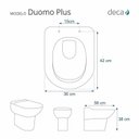 Ver imagem 5 de Assento Sanitário Poliéster Para Louça Duomo Plus (Deca) Aço Sedile