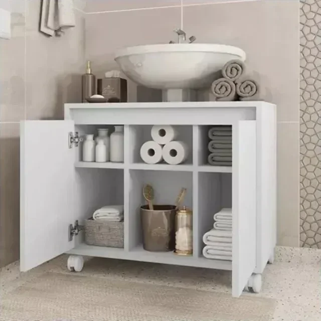 Ver imagem 3 de Gabinete Glamour Pia Coluna 2 Portas Ecoplan Ecogbp - Ecoplanejados