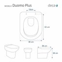Ver imagem 5 de Assento Sanitário Poliéster Para Louça Duomo Plus (Deca) Aço Sedile