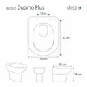 Ver imagem 5 de Assento Sanitário Poliéster Para Louça Duomo Plus (Deca) Super Luxo Croma Sedile