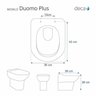 Assento Sanitário Poliéster Para Louça Duomo Plus (Deca) Super Luxo Croma Sedile - 5