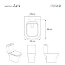 Ver imagem 3 de Assento Sanitário Soft Close Axis Ébano Fosco (Preto Fosco) para vaso Deca