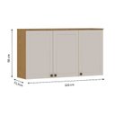 Ver imagem 5 de Armário Aéreo 120cm 3 Portas Provence Cinamomo/Off White