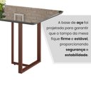 Ver imagem 7 de Mesa para Sala de Jantar Retangular 160x90cm MDF com Vidro Lunna Cinza/Marrom/Grafite