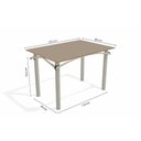 Ver imagem 4 de Conjunto: Mesa de Cozinha Elba Tampo Madeirado C/ Vidro 120cm e 6 Cadeiras Amsterdã Niquel/freijo