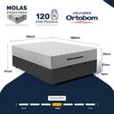Ver imagem 4 de Cama Box Baú com Colchão de Molas Ensacadas Ortobom One Face Plenno Superpocket Casal 138cm