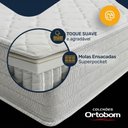 Ver imagem 2 de Cama Box Baú com Colchão de Molas Ensacadas Ortobom One Face Plenno Superpocket Casal 138cm