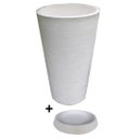Ver imagem 6 de Kit Vaso Planta + Prato 35x25 Redondo Cônico Polietileno BGPLASTICOS BRANCO 006