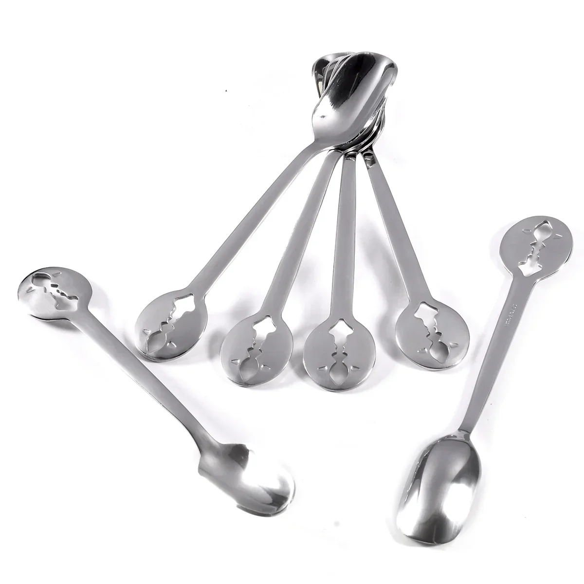 Kit 6 Colheres para Café Bugatti Kiss Coração em Inox 437067 - 1