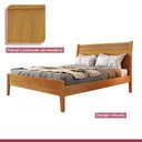 Ver imagem 6 de Cama Casal Esmeralda com Ratam 140cm Amêndoa Mel Josandro:amêndoa Mel