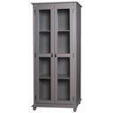 Ver imagem 1 de Cristaleira Lateral 2 Portas de Vidro e 3 Prateleiras Cinza