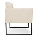 Ver imagem 6 de Kit 2 Poltronas Elisa Corino Base Metálica Industrial Preto - D'Rossi Bege