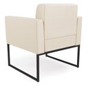 Ver imagem 5 de Kit 2 Poltronas Elisa Corino Base Metálica Industrial Preto - D'Rossi Bege