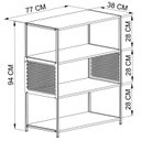 Ver imagem 4 de Estante Estilo Industrial 94 Cm com Tela P1024 Preto Pp