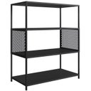 Ver imagem 1 de Estante Estilo Industrial 94 Cm com Tela P1024 Preto Pp