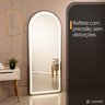 Espelho Jateado com Led Grande Corpo Inteiro com Moldura com Suporte de Chão 170x70cm Luxo Preto - 3