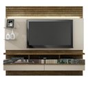 Ver imagem 2 de Painel Home para Tv 65 Polegadas com Led Sala 2 Portas com Espelho Mdf Marrom Madeira Off White