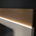 Ver imagem 4 de Painel Home para Tv 65 Polegadas com Led Sala 2 Portas com Espelho Mdf Marrom Madeira Off White