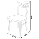 Ver imagem 2 de Cadeira Decorativa Sala de Jantar Minos Madeira Maciça com Puxador Poliéster Creme - Gran Belo