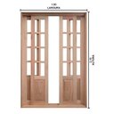 Ver mais imagens de Porta Balcão de Correr Madeira Padrão Cedro Meia Almofada Reto Bat.14cm - 2.15ax1.50l