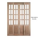 Ver imagem 5 de Porta Balcão de Correr Madeira Padrão Cedro Meia Almofada Reto Bat.14cm - 2.15ax1.50l